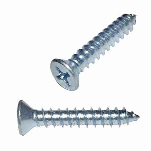 FPTS103 #10 X 3" Flat Head, Phillips, Tapping Screw, Type A, Zinc